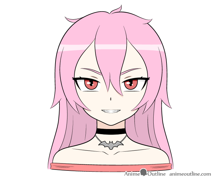 Rosario + Vampire Anime Drawing Female, Vampire, face, black Hair, manga  png | PNGWing
