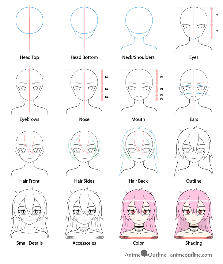How to Draw an Anime Vampire Girl Step by Step  AnimeOutline