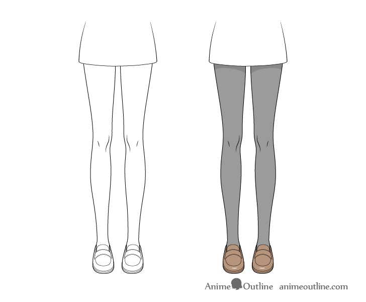 How to Draw Anime Socks, Stockings & Tights - AnimeOutline