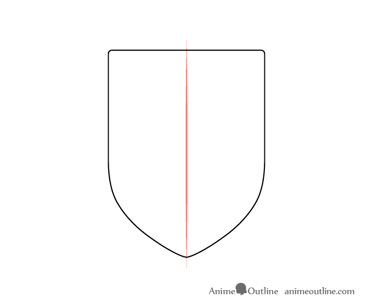 Shield outline drawing