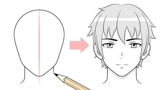 How to Draw an Anime Boy Face - Really Easy Drawing Tutorial