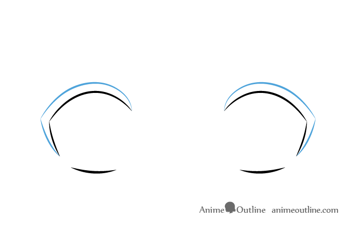 Scared anime face. Manga style big blue eyes, - Stock Illustration  [65574740] - PIXTA