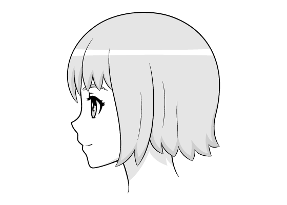 How to Draw an Anime Girl in Side Profile with Curly Hair and a