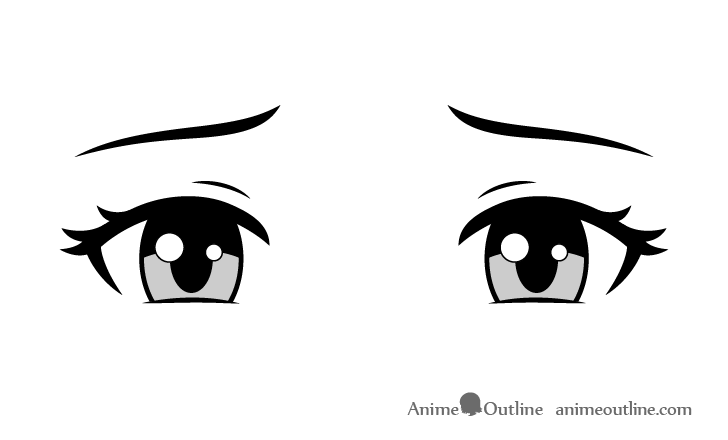 Sad Anime Eyes Tears in Her Big Blue Eyes Stock Vector  Illustration of  girlish comic 176473987