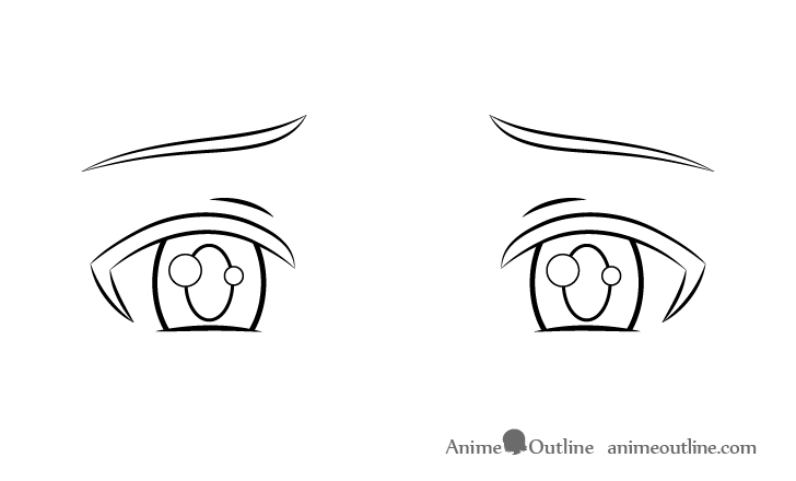 how to draw crying anime eyes step by step
