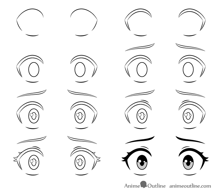 Hand drawn anime eyes. Colored vector set. All elements are isolated Stock  Vector | Adobe Stock