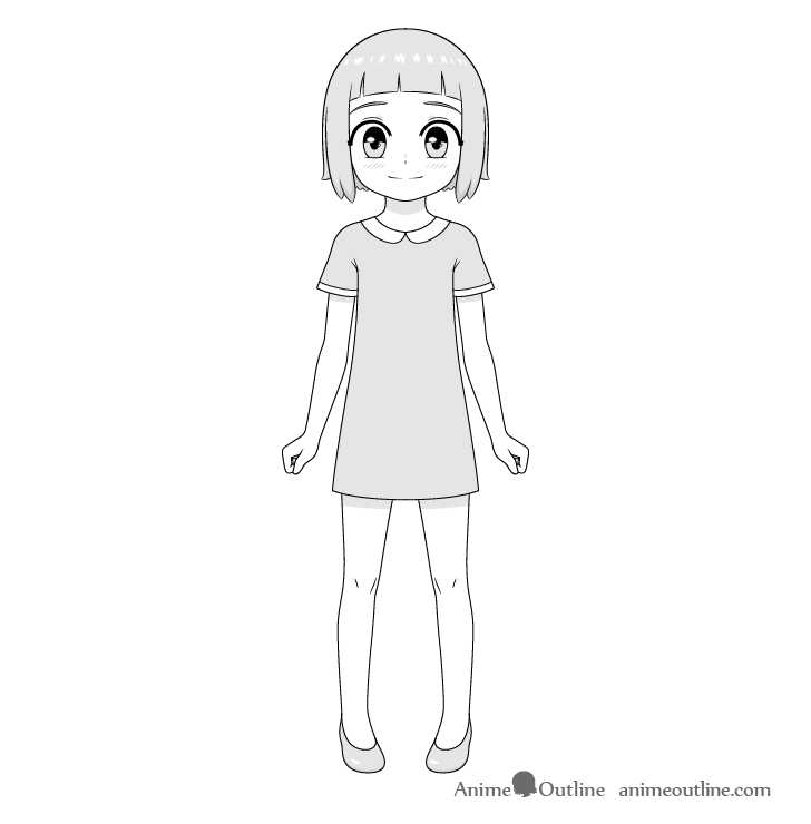 How To Draw An Anime Kid, Step by Step, Drawing Guide, by Dawn - DragoArt