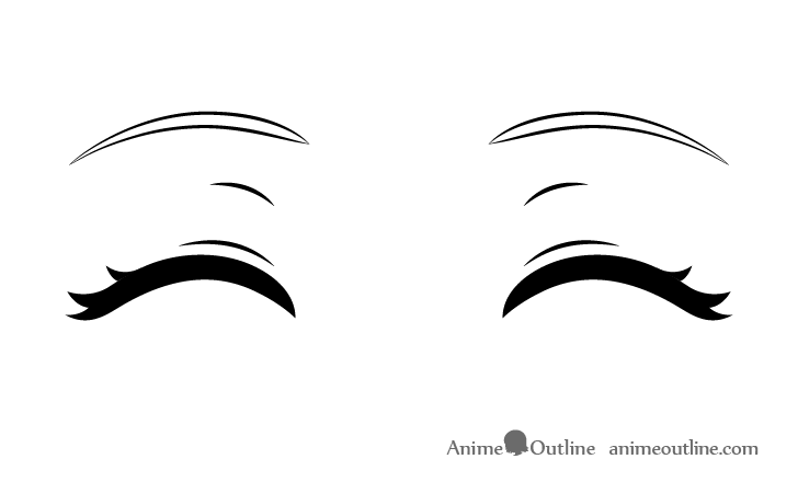 anime eyes closed