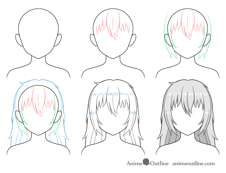 How to Draw Messy Anime Hair - AnimeOutline