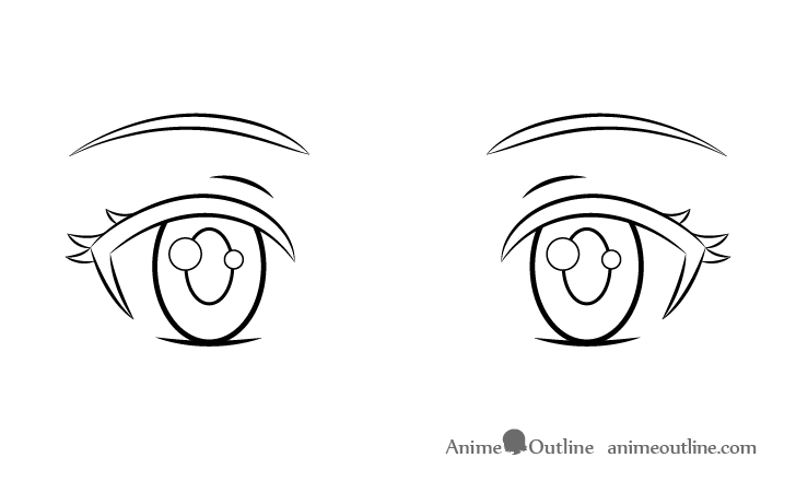 How to Draw Anime Eyes (Normal Expression) - AnimeOutline