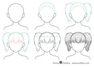 How To Draw Anime Pigtails Hair - Animeoutline