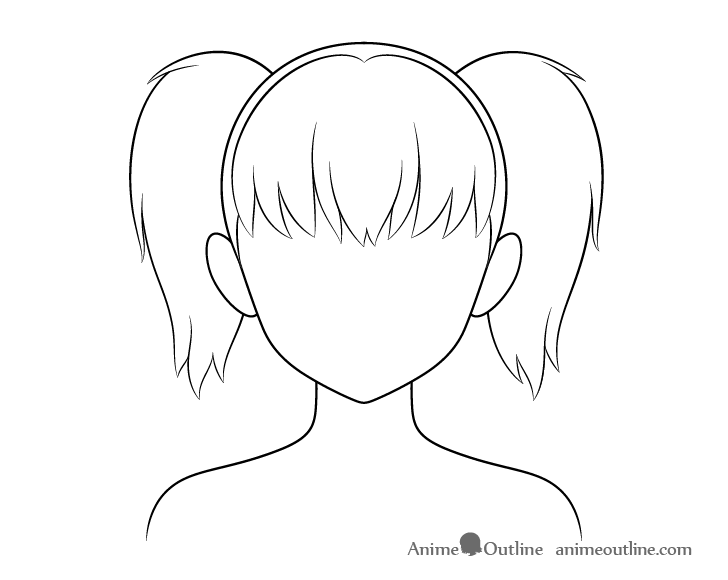 How to Draw Anime Pigtails Hair - AnimeOutline