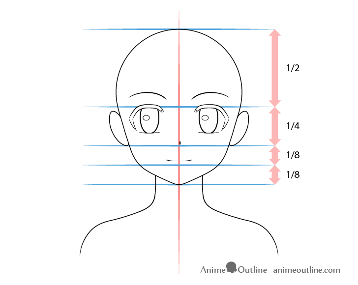 Anime princess face proportions drawing