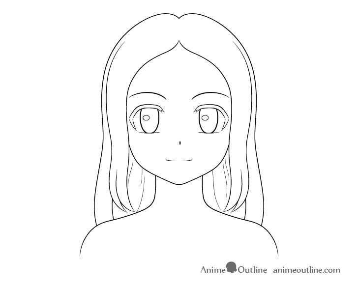 coloring page princess kawaii style cute anime cartoon drawing illustration  vector doodle 7215470 Vector Art at Vecteezy