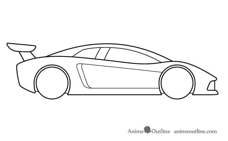 Sports car air vent drawing