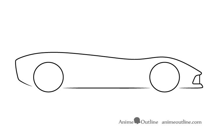 Sports car body drawing