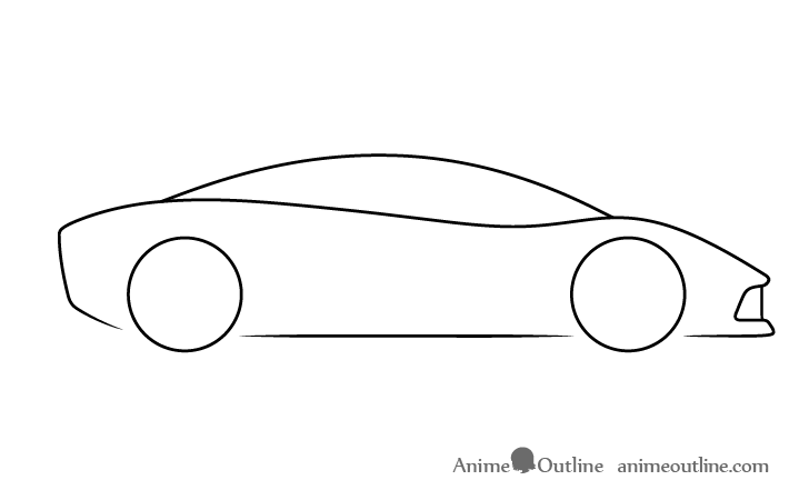 Sports car roof drawing