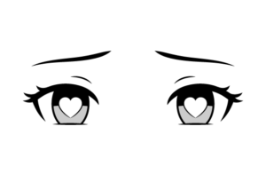 Anime heart eyes