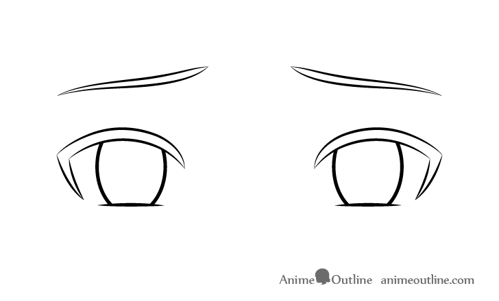 Anime heart eyes eyebrows drawing