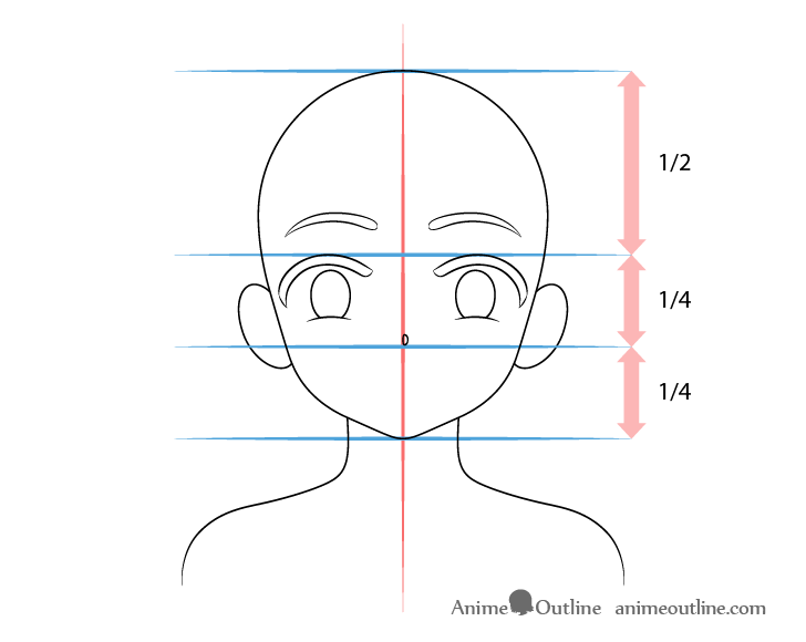 Cute girl nose drawing anime style